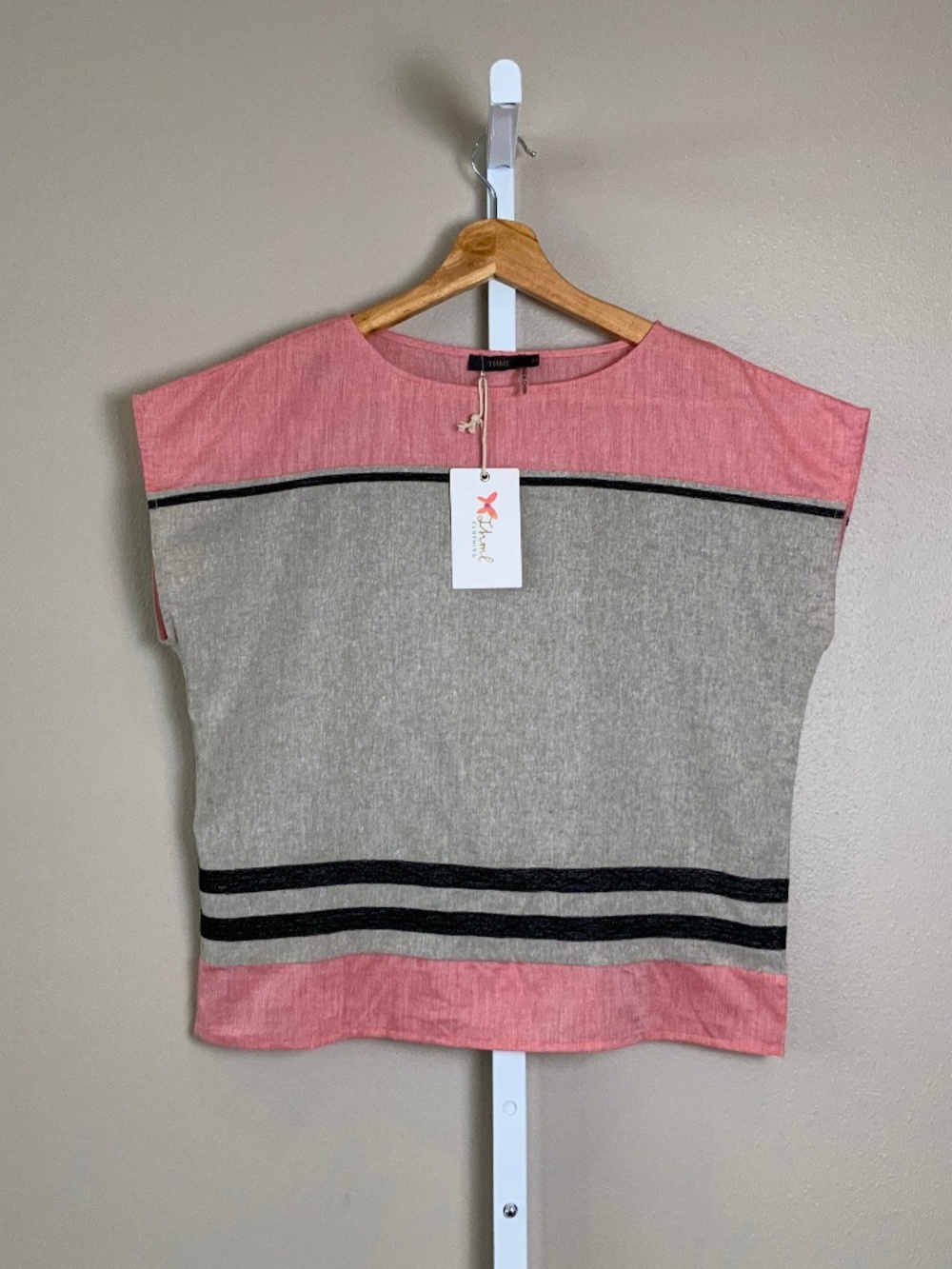 THML Colorblock Striped Cap Sleeve Top